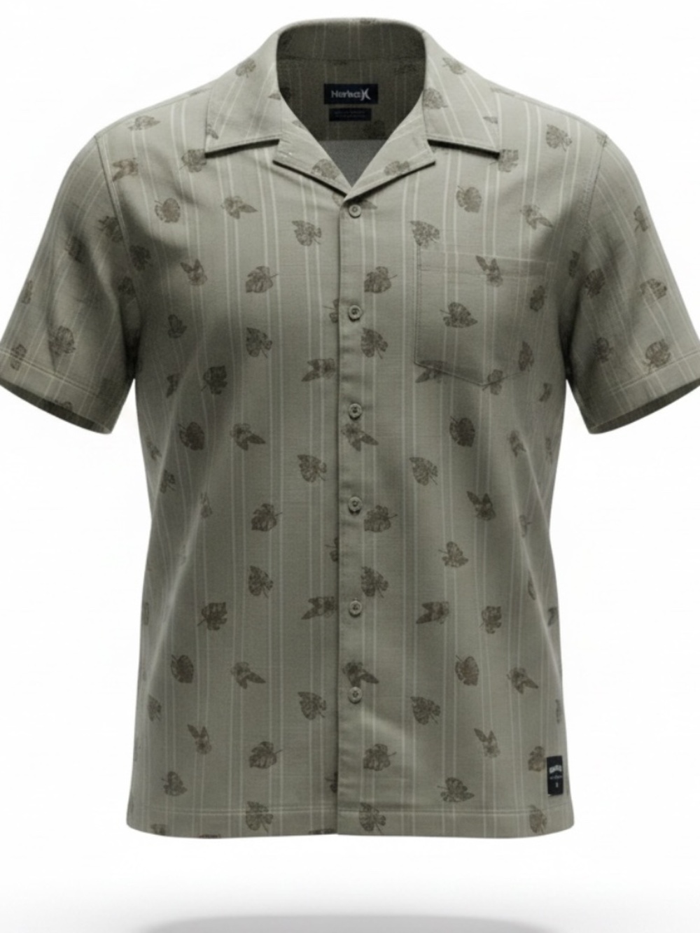 Hurley Short Sleeve 100% Cotton Button Down Shirt. Men’s SMALL. NWT.